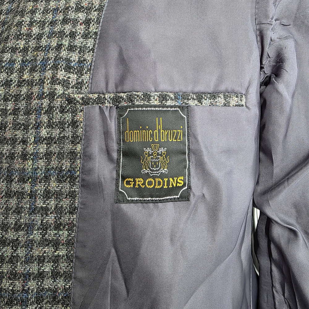 Quiet Luxury Dominic d’bruzzi Grodins Tweed Blazer Men’s M Blue Check - Picture 10 of 16